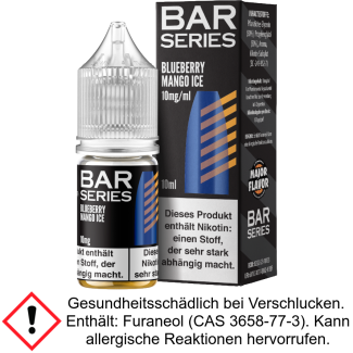 Liquid Blueberry Mango Ice 10 mg/ml Nikotinsalz - Bar Series