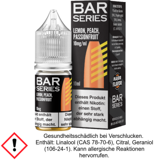 Liquid Lemon Peach Passionfruit 10 mg/ml Nikotinsalz - Bar Series