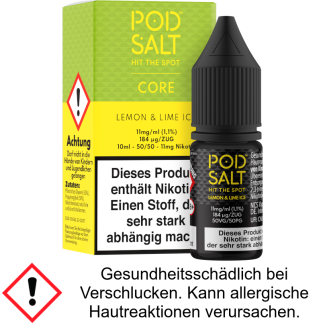 Pod Salt Core - Lemon & Lime Ice - Nikotinsalz Liquid 11 mg/ml