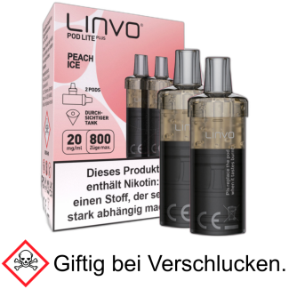 Peach Ice 20 mg/ml Pod Lite Plus Linvo 2er Pack