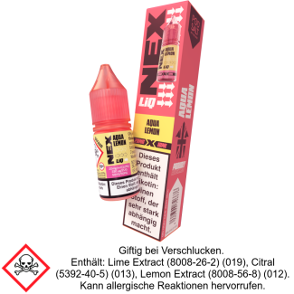 Aqua Lemon 20 mg/ml Pod Salt - NexLiq - Nikotinsalz Liquid