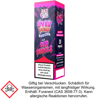 Bad Candy Liquids - Juicd - Overdosed Red Bubble - Nikotinsalz Liquid 20 mg/ml