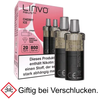 Cherry Ice 20 mg/ml Pod Lite Plus Linvo 2er Pack