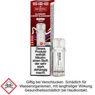 Crystal Liquid Pod Blueberry Cherry Blackberry 20 mg (2Stück pro Packung) - SKE