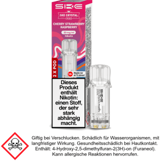 Crystal Liquid Pod Cherry Strawberry Raspberry 20 mg (2Stück pro Packung) - SKE