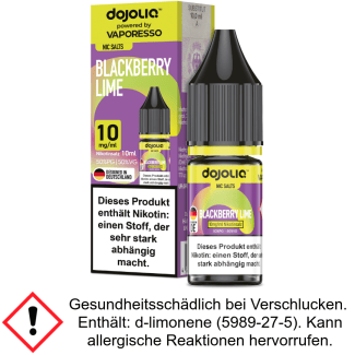 Dojoliq - Blackberry Lime - Nikotinsalz Liquid 10 mg/ml