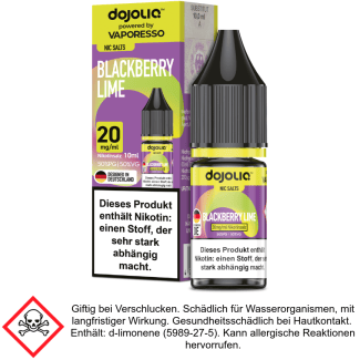 Dojoliq - Blackberry Lime - Nikotinsalz Liquid 20 mg/ml