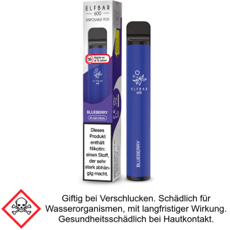 Elf Bar 600 Blueberry 20 mg/ml Einweg E-Zigarette