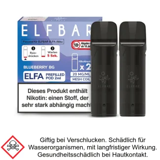 Elfa Liquid Pod Blueberry BG 20 mg (2 Stück) - Elf Bar