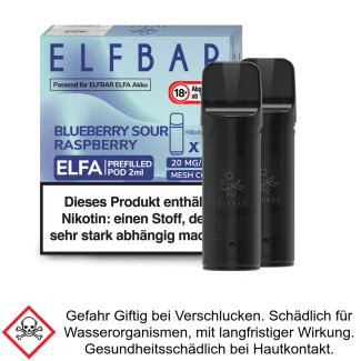 Elfa Liquid Pod Blueberry Sour Raspberry 20 mg (2 Stück) - Elf Bar