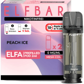 Elfa Liquid Pod Peach Ice 0 mg (2 Stück) - Elf Bar