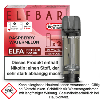 Elfa Liquid Pod Raspberry Watermelon 20 mg (2 Stück) - Elf Bar