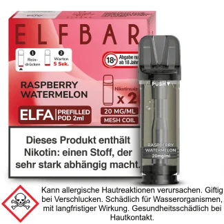 Elfa Liquid Pod Raspberry Watermelon 20 mg (2 Stück) - Elf Bar