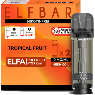 Elfa Liquid Pod Tropical Fruit 0 mg (2 Stück) - Elf Bar
