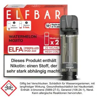 Elfa Liquid Pod Watermelon Mojito 20 mg (2 Stück) - Elf Bar