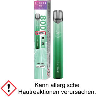 Elfbar 800 Einweg E-Zigarette - Menthol 0 mg/ml