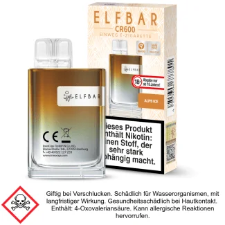 Elfbar - CR600 Einweg E-Zigarette - Alps Ice 20 mg/ml
