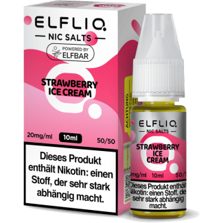 ELFBAR ELFLIQ - Strawberry Ice Cream - Nikotinsalz Liquid