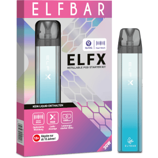 Elfx silber-blau E-Zigaretten Set - Elfbar