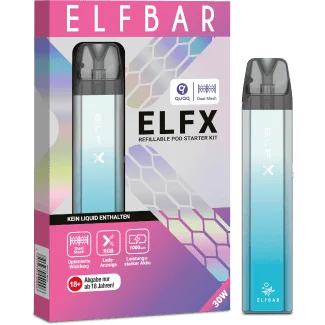 Elfx silber-blau E-Zigaretten Set - Elfbar