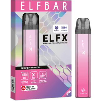 Elfx silber-pink E-Zigaretten Set - Elfbar