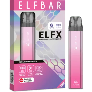 Elfx silber-pink E-Zigaretten Set - Elfbar