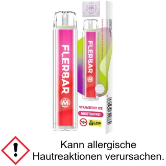 Flerbar - M Einweg E-Zigarette - Strawberry Ice 0 mg/ml