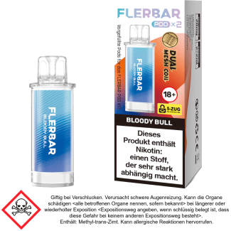 Flerbar Pod Bloody Bull 20 mg/ml (2 Stück pro Packung)