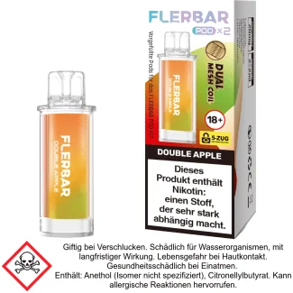 Flerbar Pod Double Apple 20 mg/ml (2 Stück pro Packung)