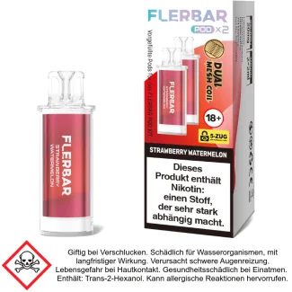 Flerbar - POD Strawberry Watermelon 20 mg/ml (2 Stück pro Packung)
