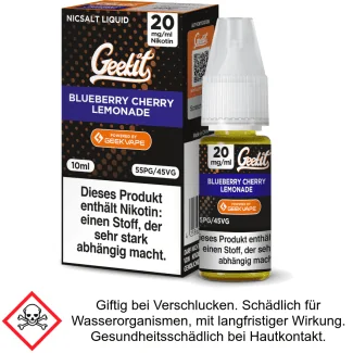 GeekVape - Geekit - Blueberry Cherry Lemonade - Nikotinsalz Liquid 20 mg/ml