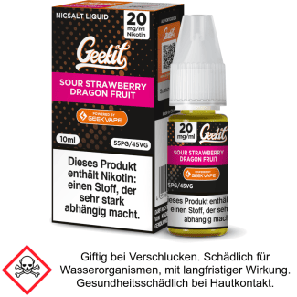 GeekVape - Geekit - Sour Strawberry Dragon Fruit - Nikotinsalz Liquid 20 mg/ml