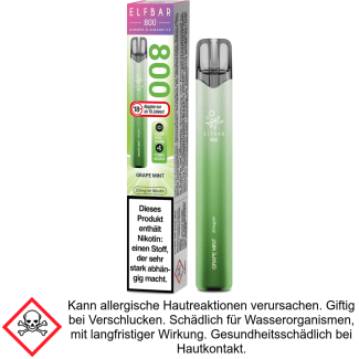 Grape Mint 20 mg/ml Elfbar 800 Einweg E-Zigarette