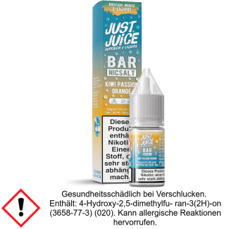 Just Juice - Bar - Kiwi Passion Orange - Nikotinsalz Liquid 10 mg/ml