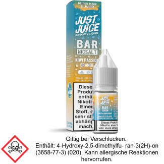 Just Juice - Bar - Kiwi Passion Orange - Nikotinsalz Liquid 20 mg/ml