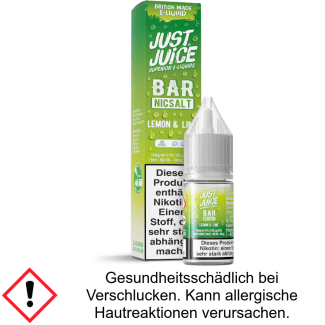 Just Juice - Bar - Lemon & Lime - Nikotinsalz Liquid 10 mg/ml