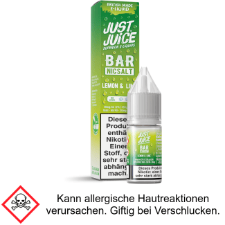 Just Juice - Bar - Lemon & Lime - Nikotinsalz Liquid 20 mg/ml