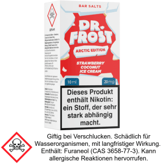 Liquid Arctic Edition Strawberry Coconut Ice Cream 20 mg/ml Nikotinsalz - Dr. Frost