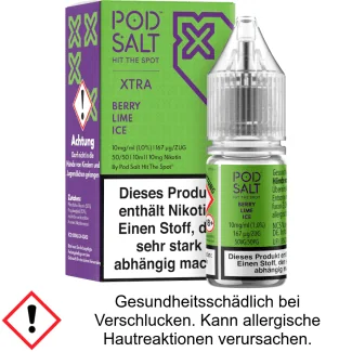 Liquid Berry Lime Ice 10 mg/ml Nikotinsalz - Pod Salt X