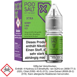 Liquid Berry Lime Ice 20 mg/ml Nikotinsalz - Pod Salt X