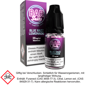 Liquid Blue Razz Lemonade Bar Salts 20 mg/ml Nikotinsalz - Vampire Vape
