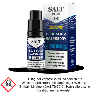 Liquid Blue Sour Raspberry 20 mg/ml Nikotinsalz - Salt Club 5000