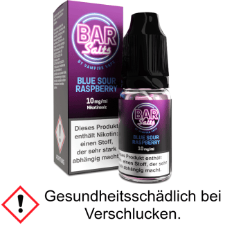 Liquid Blue Sour Raspberry Bar Salts 10 mg/ml Nikotinsalz - Vampire Vape