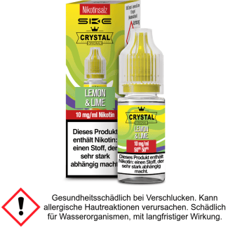 Liquid Crystal Lemon & Lime 10 mg/ml Nikotinsalz - SKE