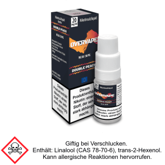 Liquid Double Peach 20 mg/ml Nikotinsalzliquid - Overvape