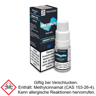 Liquid Energy Cool 20 mg/ml Nikotinsalzliquid - Overvape