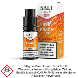 Liquid Peach Ice 20 mg/ml Nikotinsalz - Salt Club 5000