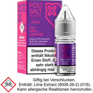 Liquid Pink Purple Lemonade 20 mg/ml Nikotinsalz - Pod Salt X