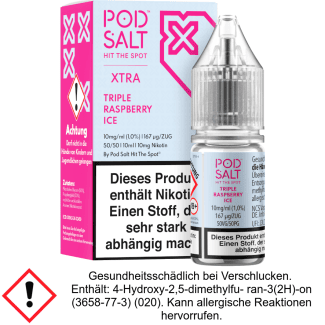 Liquid Triple Raspberry Ice 10 mg/ml Nikotinsalz - Pod Salt X