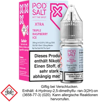 Liquid Triple Raspberry Ice 20 mg/ml Nikotinsalz - Pod Salt X